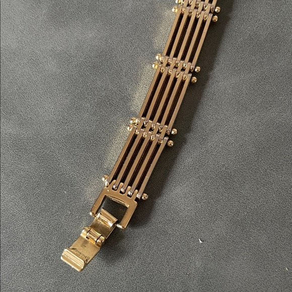 Gold Multi-Row Link Bracelet - Picture 3 of 6